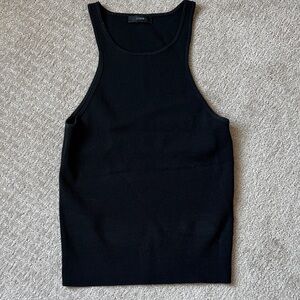 J. Crew Black Ribbed High-Neck Tank